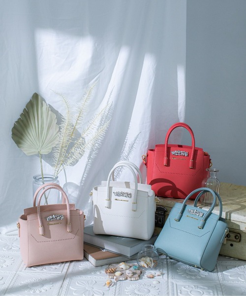JILL by JILL STUART(ジルバイジルスチュアート)の「ビジューロイヤルミニ(ハンドバッグ・レディース・ピンク系その他2/ブルー/ホワイト/ブラック・FREE)」の5枚目の写真
