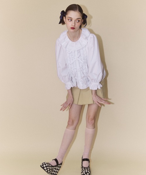 Candy Stripper（キャンディストリッパー）の「SWEET MEMORY FRILL ブラウス（シャツ/ブラウス・レディース・オフホワイト/ブラック・2）」の16枚目の写真