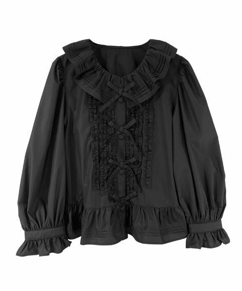 Candy Stripper（キャンディストリッパー）の「SWEET MEMORY FRILL ブラウス（シャツ/ブラウス・レディース・オフホワイト/ブラック・2）」の7枚目の写真