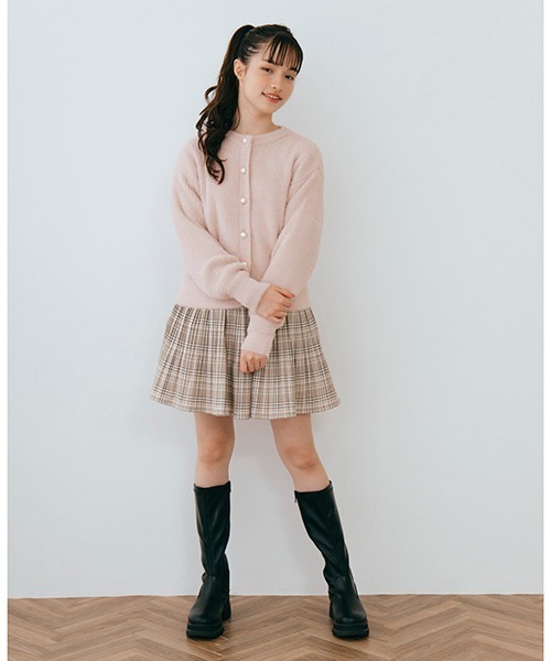 pom ponette junior（ポンポネットジュニア）の「シャギーニットカーディガン（カーディガン/ボレロ・キッズ・ブルー/ホワイト/ピンク・LL/S/M/L）」の13枚目の写真