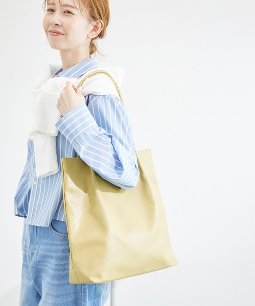 ROPE' PICNIC（ロペピクニック）の「【累計43,000点突破】A4対応・新色追加/洗えるメッシュハンドルトートバッグ（トートバッグ・レディース・イエロー系その他/ブルー/シルバー/ブラック/ピンク系その他2/キナリ/ベージュ/ピンク/ラベンダー/ピンク系その他/ブルー系その他4/レッド/グレー/ゴールド/ブラウン系その他2・FREE）」の10枚目の写真