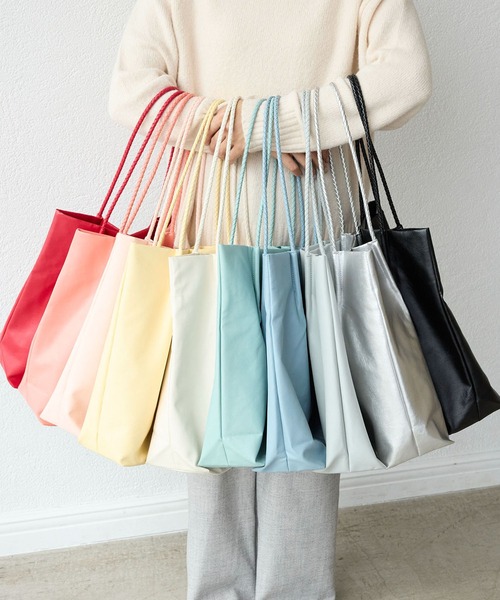 ROPE' PICNIC（ロペピクニック）の「【累計43,000点突破】A4対応・新色追加/洗えるメッシュハンドルトートバッグ（トートバッグ・レディース・イエロー系その他/ブルー/シルバー/ブラック/ピンク系その他2/キナリ/ベージュ/ピンク/ラベンダー/ピンク系その他/ブルー系その他4/レッド/グレー/ゴールド/ブラウン系その他2・FREE）」の16枚目の写真