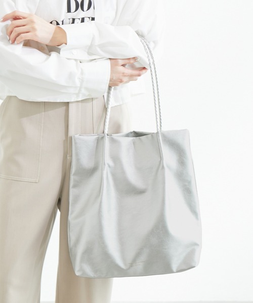 ROPE' PICNIC（ロペピクニック）の「【累計43,000点突破】A4対応・新色追加/洗えるメッシュハンドルトートバッグ（トートバッグ・レディース・イエロー系その他/ブルー/シルバー/ブラック/ピンク系その他2/キナリ/ベージュ/ピンク/ラベンダー/ピンク系その他/ブルー系その他4/レッド/グレー/ゴールド/ブラウン系その他2・FREE）」の22枚目の写真