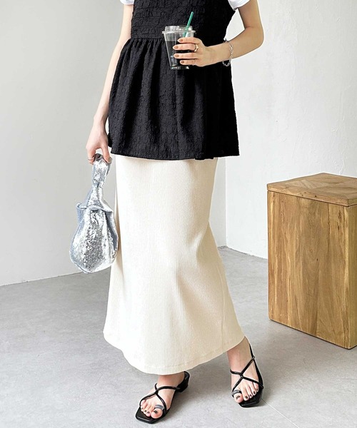 リブロングスカート UNITED ARROWS LTD. OUTLET｜<LAND&WATER>リブ ロング スカート