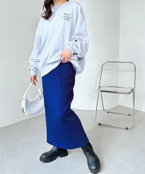 S-XLサイズ展開/新色追加】-3kg見え！すっきりリブタイトロング