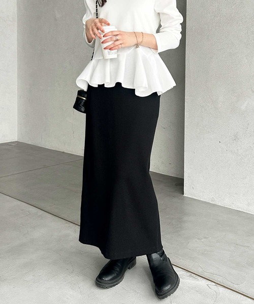 セール】【S-XLサイズ展開/新色追加】-3kg見え！すっきりリブタイト