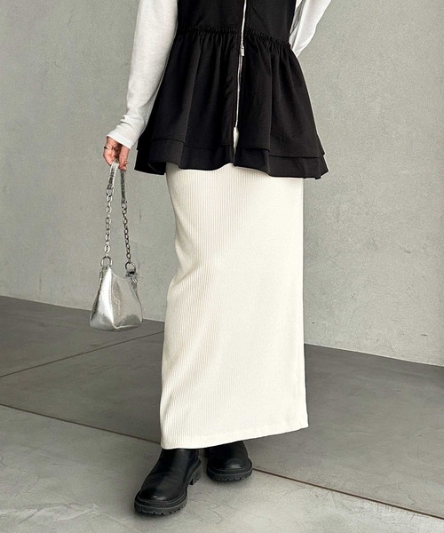 セール】【S-XLサイズ展開/新色追加】-3kg見え！すっきりリブタイト