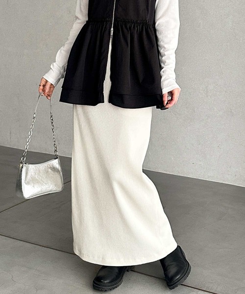 セール】【S-XLサイズ展開/新色追加】-3kg見え！すっきりリブタイト