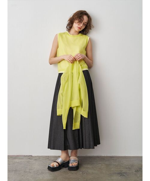 ELENDEEK（エレンディーク）の「シアーレイヤードトップ（タンクトップ・レディース・オフホワイト/イエロー/パープル・FREE）」の16枚目の写真