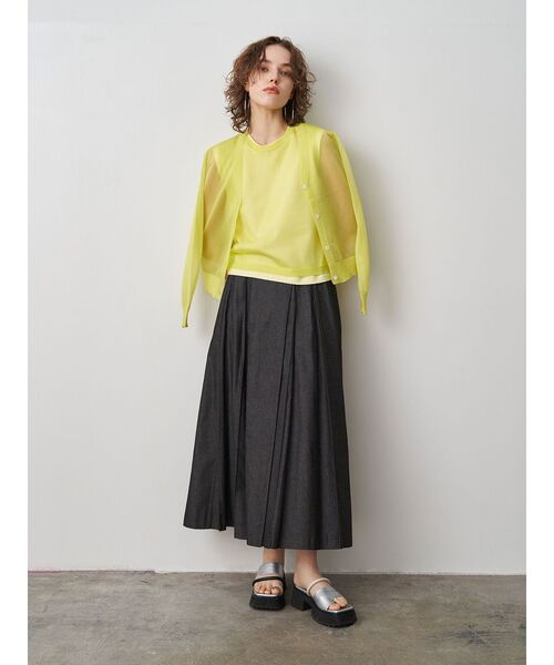 ELENDEEK（エレンディーク）の「シアーレイヤードトップ（タンクトップ・レディース・オフホワイト/イエロー/パープル・FREE）」の17枚目の写真