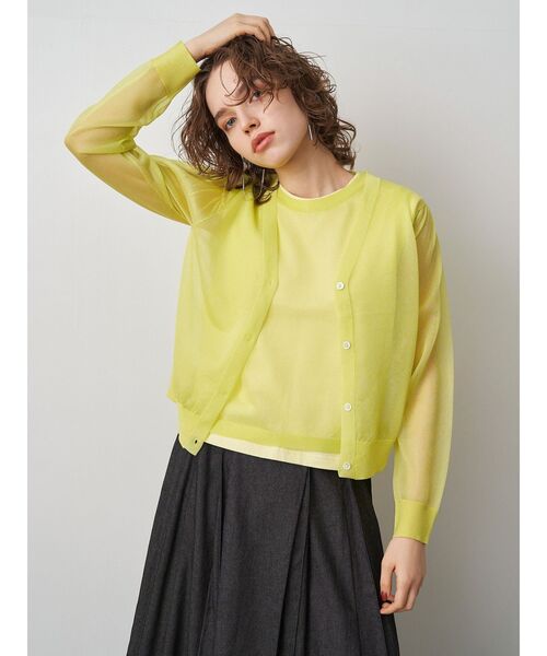 ELENDEEK（エレンディーク）の「シアーレイヤードトップ（タンクトップ・レディース・オフホワイト/イエロー/パープル・FREE）」の19枚目の写真