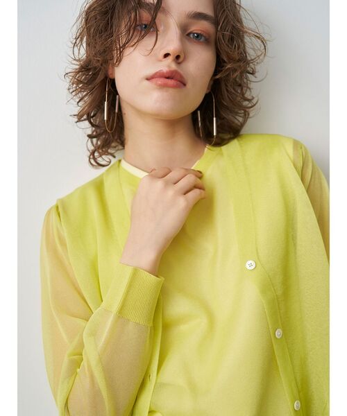 ELENDEEK（エレンディーク）の「シアーレイヤードトップ（タンクトップ・レディース・オフホワイト/イエロー/パープル・FREE）」の20枚目の写真