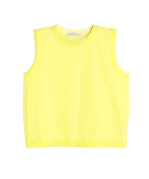 ELENDEEK（エレンディーク）の「シアーレイヤードトップ（タンクトップ・レディース・オフホワイト/イエロー/パープル・FREE）」の12枚目の写真