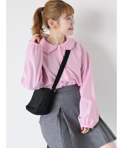 ehka sopo（エヘカソポ）の「シャンブレーフリル襟シャツ（シャツ