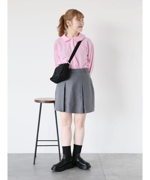 ehka sopo（エヘカソポ）の「シャンブレーフリル襟シャツ（シャツ/ブラウス・レディース・サックスブルー/オフホワイト/グリーン/ピンク・F）」の9枚目の写真