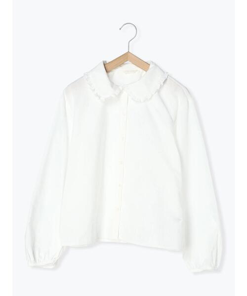 ehka sopo（エヘカソポ）の「シャンブレーフリル襟シャツ（シャツ/ブラウス・レディース・サックスブルー/オフホワイト/グリーン/ピンク・F）」の12枚目の写真