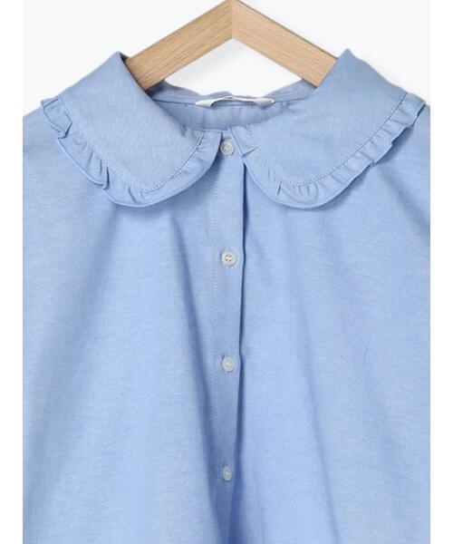 ehka sopo（エヘカソポ）の「シャンブレーフリル襟シャツ（シャツ/ブラウス・レディース・サックスブルー/オフホワイト/グリーン/ピンク・F）」の15枚目の写真