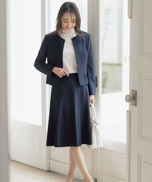 ANY SIS（エニィスィス）の「【UVカット / 接触冷感 / 吸水速乾】スマートビューティストレッチ フレアスカート（スカート・レディース・ネイビー系/ライトグレー系/ベージュ系/黄土色系・1/2/3）」の10枚目の写真