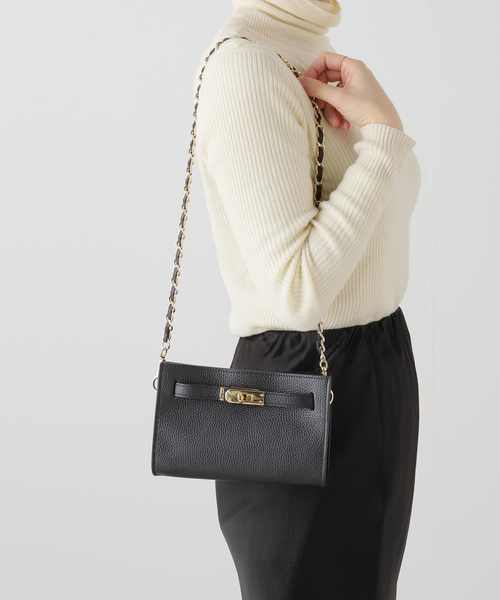 U by SPICK&SPAN(ユーバイスピックアンドスパン)の「【AULENTTI/オウレンティ】別注チェーンショルダーバッグ(ショルダーバッグ・レディース・ブラック・FREE)」の13枚目の写真