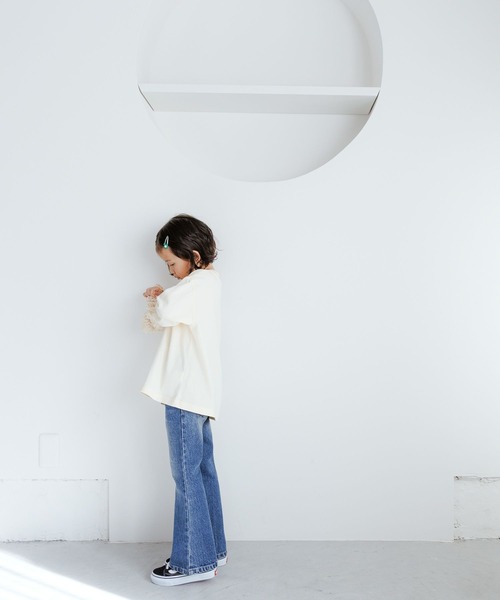 LOWRYS FARM（ローリーズファーム）の「ソデフリルロンＴ　106024（Tシャツ/カットソー・キッズ・ブラック/アイボリー/ホワイト・110cm/120cm/130cm/140cm/150cm）」の10枚目の写真