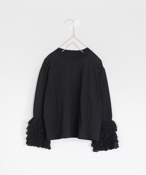 LOWRYS FARM（ローリーズファーム）の「ソデフリルロンＴ　106024（Tシャツ/カットソー・キッズ・ブラック/アイボリー/ホワイト・110cm/120cm/130cm/140cm/150cm）」の8枚目の写真