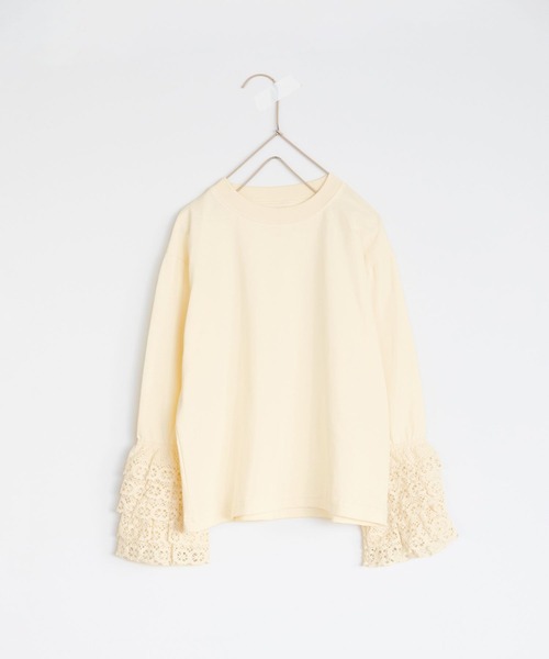 LOWRYS FARM（ローリーズファーム）の「ソデフリルロンＴ　106024（Tシャツ/カットソー・キッズ・ブラック/アイボリー/ホワイト・110cm/120cm/130cm/140cm/150cm）」の13枚目の写真