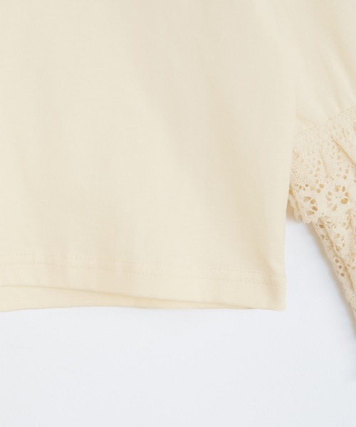 LOWRYS FARM（ローリーズファーム）の「ソデフリルロンＴ　106024（Tシャツ/カットソー・キッズ・ブラック/アイボリー/ホワイト・110cm/120cm/130cm/140cm/150cm）」の4枚目の写真