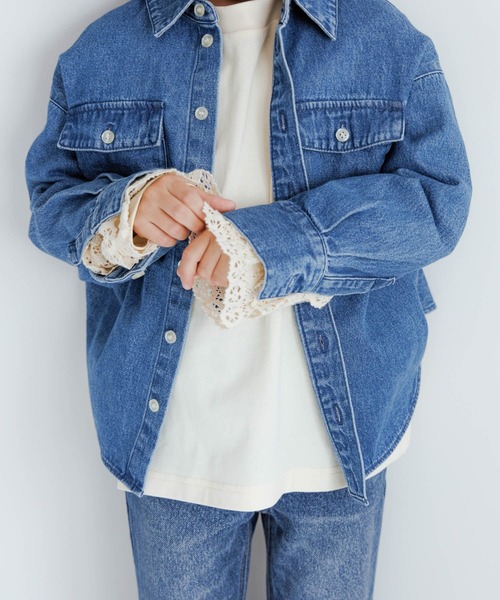 LOWRYS FARM（ローリーズファーム）の「ソデフリルロンＴ　106024（Tシャツ/カットソー・キッズ・ブラック/アイボリー/ホワイト・110cm/120cm/130cm/140cm/150cm）」の22枚目の写真