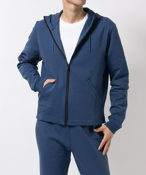 Reebok（リーボック）の「アクティブ ドリームブレンド フルジップフーディー / ACTIV COLL DREAMBLEND FZ HOODIE（パーカー・メンズ・ブラック/グレー/ダークブルー・LARGE/MEDIUM/SMALL/XX-LARGE/X-LARGE）」の3枚目の写真