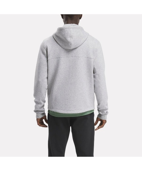 Reebok（リーボック）の「アクティブ ドリームブレンド フルジップフーディー / ACTIV COLL DREAMBLEND FZ HOODIE（パーカー・メンズ・ブラック/グレー/ダークブルー・LARGE/MEDIUM/SMALL/XX-LARGE/X-LARGE）」の4枚目の写真