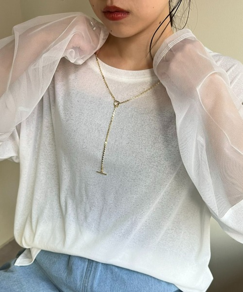 CIAOPANIC TYPY（チャオパニックティピー）の「【 lil/リル】変形メタルボールロングネックレス（ネックレス・レディース・シルバー/ゴールド・ONE SIZE）」の7枚目の写真