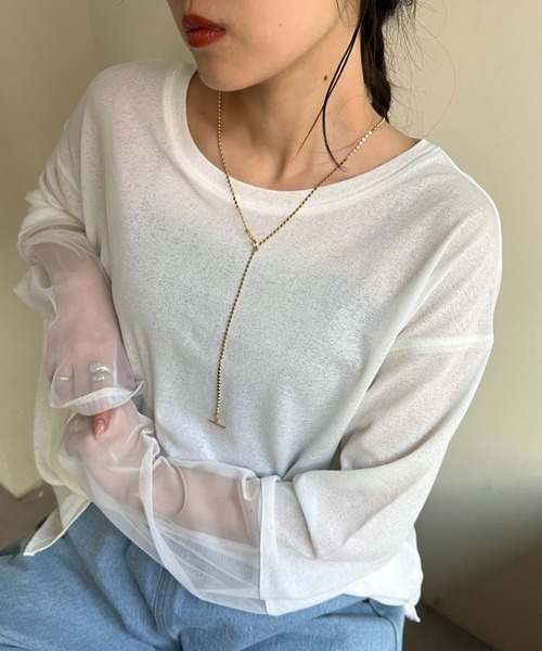 CIAOPANIC TYPY（チャオパニックティピー）の「【 lil/リル】変形メタルボールロングネックレス（ネックレス・レディース・シルバー/ゴールド・ONE SIZE）」の8枚目の写真