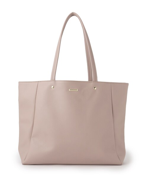 ITS'DEMO（イッツデモ）の「◆【通勤／大容量／A4・B4対応】シンプルA4トート（トートバッグ・レディース・ベージュ/アイボリー/ブラック/シルバー/グレー・00）」の4枚目の写真