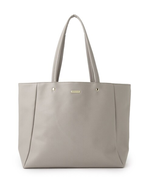 ITS'DEMO（イッツデモ）の「◆【通勤／大容量／A4・B4対応】シンプルA4トート（トートバッグ・レディース・ベージュ/アイボリー/ブラック/シルバー/グレー・00）」の3枚目の写真