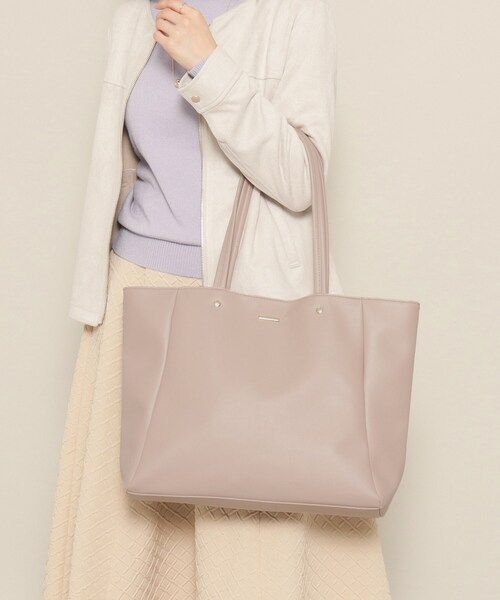 ITS'DEMO（イッツデモ）の「◆【通勤／大容量／A4・B4対応】シンプルA4トート（トートバッグ・レディース・ベージュ/アイボリー/ブラック/シルバー/グレー・00）」の7枚目の写真