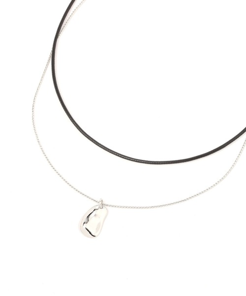 niko and...（ニコアンド）の「メタルトップ2連ネックレス（ネックレス・レディース・イエロー/グレー・0）」の2枚目の写真