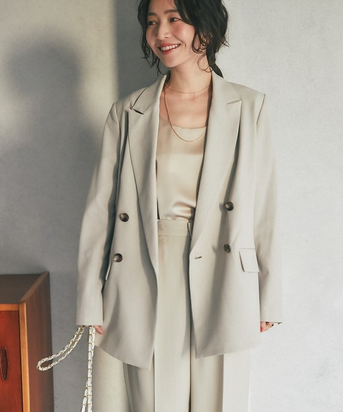 La boutique BonBon（ラブティックボンボン）の「サテン２WAYタンク（タンクトップ・レディース・ベージュ/ピンクベージュ/グレイッシュベージュ・FREE）」の11枚目の写真