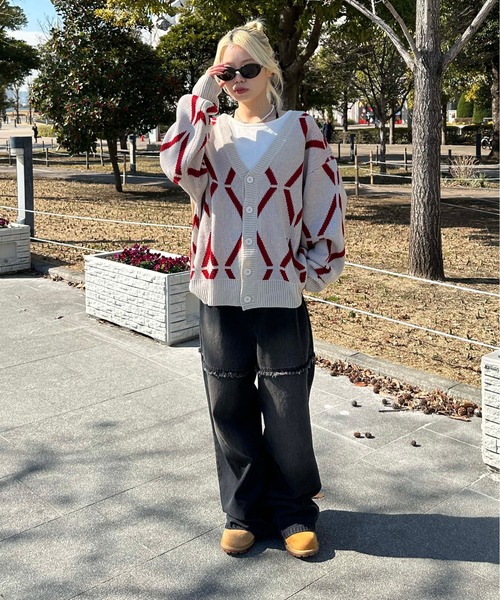 sedacle（セダクル）の「アソート柄ニットカーディガン（カーディガン/ボレロ・メンズ・ブラウン/ブラック/アイボリー/チャコールグレー・SMALL/MEDIUM/LARGE）」の8枚目の写真