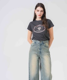 COMMRE | 箔プリントフラワーコンパクトTシャツ(Tシャツ/カットソー)