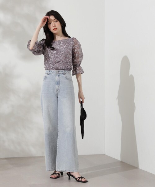 PROPORTION BODY DRESSING（プロポーションボディドレッシング）の「オーガンジーエンブロイダリーブラウス / 1214110422（シャツ/ブラウス・レディース・オフホワイト/ダークグレー/ブルー系その他・SMALL/MEDIUM）」の6枚目の写真