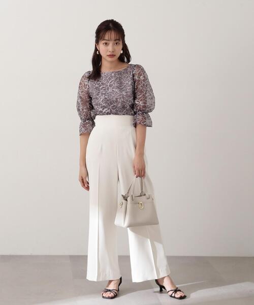 PROPORTION BODY DRESSING（プロポーションボディドレッシング）の「オーガンジーエンブロイダリーブラウス / 1214110422（シャツ/ブラウス・レディース・オフホワイト/ダークグレー/ブルー系その他・SMALL/MEDIUM）」の10枚目の写真