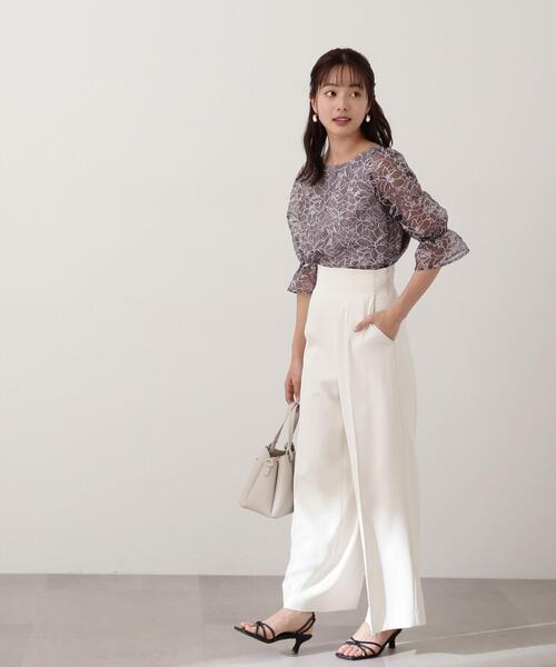 PROPORTION BODY DRESSING（プロポーションボディドレッシング）の「オーガンジーエンブロイダリーブラウス / 1214110422（シャツ/ブラウス・レディース・オフホワイト/ダークグレー/ブルー系その他・SMALL/MEDIUM）」の11枚目の写真