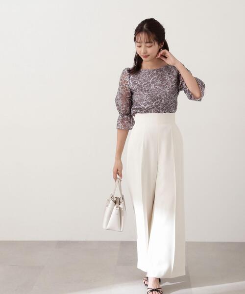 PROPORTION BODY DRESSING（プロポーションボディドレッシング）の「オーガンジーエンブロイダリーブラウス / 1214110422（シャツ/ブラウス・レディース・オフホワイト/ダークグレー/ブルー系その他・SMALL/MEDIUM）」の13枚目の写真