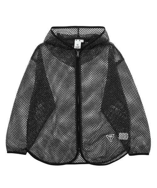 X-girl（エックスガール）の「GLITTER MESH ZIP UP HOODIE（パーカー・レディース・ブラック/オレンジ・ONE SIZE）」の10枚目の写真