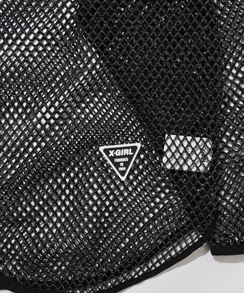 X-girl（エックスガール）の「GLITTER MESH ZIP UP HOODIE（パーカー・レディース・ブラック/オレンジ・ONE SIZE）」の13枚目の写真