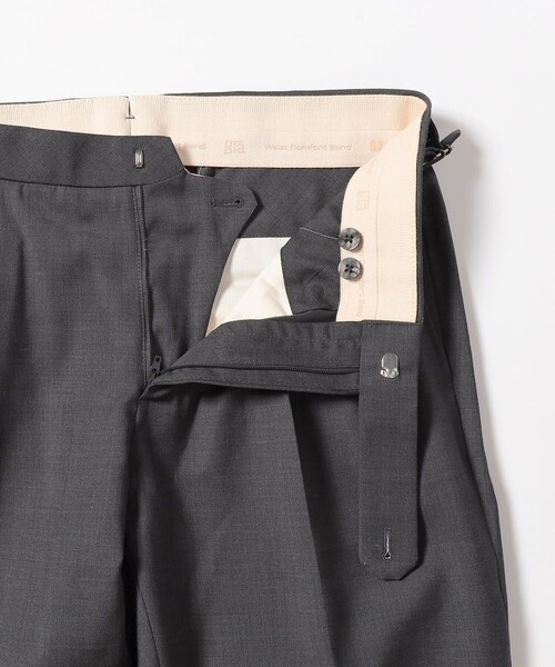 GTA / HERRICK トロピカルウール サイドアジャスター 2プリーツ スラックス