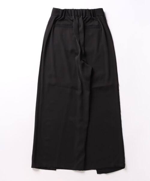Settimissimo(セッティミッシモ)の「バリアスパターン 異素材 切替 ラップ パンツ(その他パンツ・レディース・ベージュ/ブラック・M)」の5枚目の写真