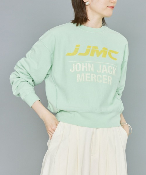 BABYLONE(バビロン)の「【J.J. Mercer】<別注>ロゴスウェットプルオーバー(スウェット・レディース・チャコール/ベージュ/ライトグリーン・フリー)」の3枚目の写真