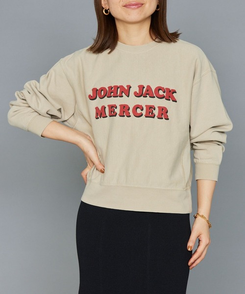 BABYLONE(バビロン)の「【J.J. Mercer】<別注>ロゴスウェットプルオーバー(スウェット・レディース・チャコール/ベージュ/ライトグリーン・フリー)」の12枚目の写真