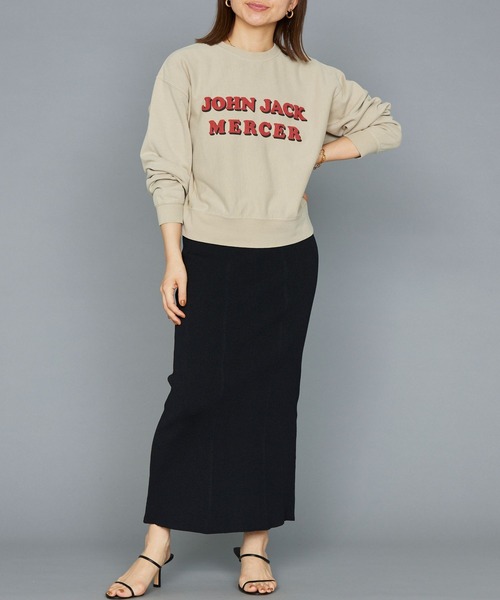 BABYLONE(バビロン)の「【J.J. Mercer】<別注>ロゴスウェットプルオーバー(スウェット・レディース・チャコール/ベージュ/ライトグリーン・フリー)」の15枚目の写真